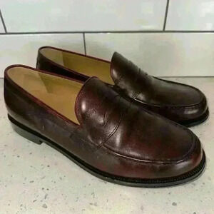 LANDS END Mens Classic‎ Lands End Penny Loafers Red Mens size 10EE 98066